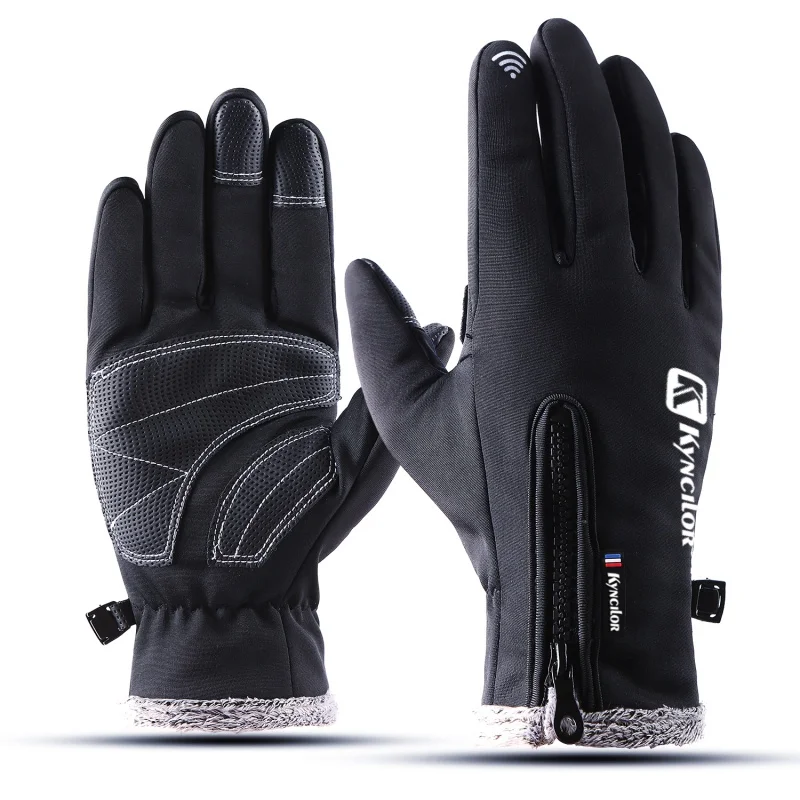 

Wind-proof Thermal Waterproof Fleece Men Women Cycling Goloves Touch Screen Outdoor Sport Cycling Bike Snowboard Gloves2