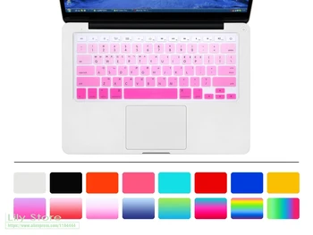 

Rainbow Gradient Korean USA Silicone keyboard Cover Protector Skin for Macbook Air Pro Retina 13 15 17 Old Before 2017