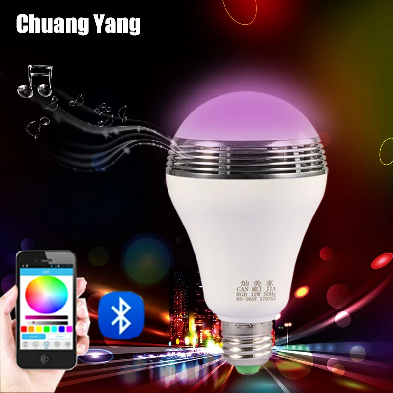 

LED Smart Lights Dimmable Led Bulb E27 Lamp RGB LED Music Light Lampada Bluetooth Speaker APP control Lighting Party Decoration