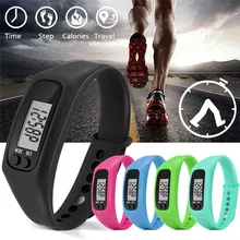 New Design Run Step Watch Bracelet Pedometer Calorie Counter Digital LCD Walking Distance Relogio Feminino Clock#2AP18*YL