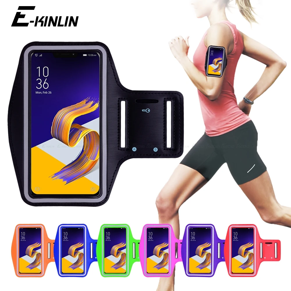 

Running Jogging Gym Sports Bag Cover Arm Band Phone Case For Asus ZenFone 6 ZS630KL 5Q 5z 5 Selfie Lite ZS620KL ZC600KL ZE620KL