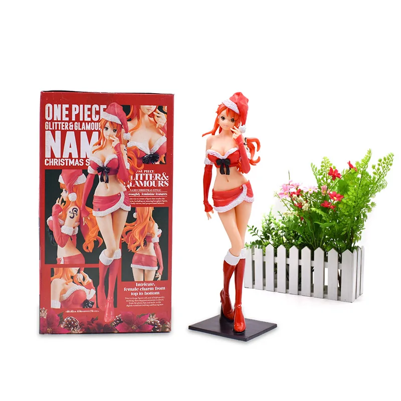 

2 Styles Anime One Piece Figure Christmas Clothes Suit Sexy Nami PVC Action Figure Collectible Model Gift Toys 25 cm
