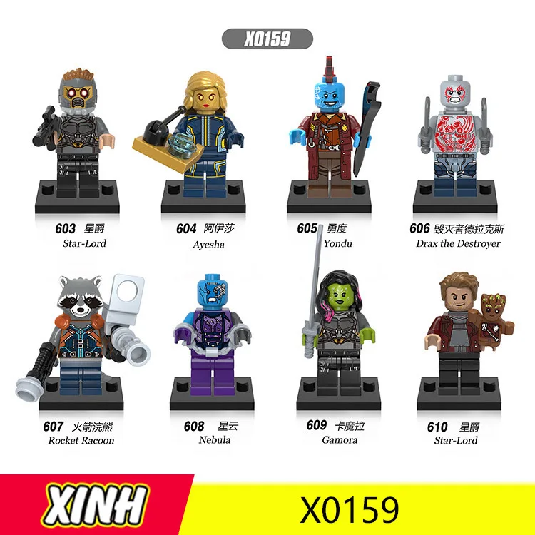 

Guardians of the Galaxy Star-Lord/Ayesha/Yondu/Nebula DIY Toys Minifigured Building Blocks Figure Brick Compatible With Legoings