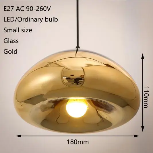 Арт-деко современный стеклянный подвесной светильник светодиодный E27 с 3 цветами для гостиной спальни столовой кафе отеля ресторана офиса - Цвет корпуса: GoldSmall
