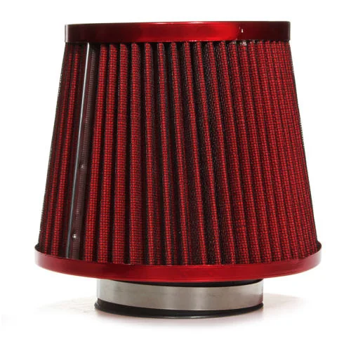 

New Universal Car Air Filter Vehicle Induction Kit High Power Mesh Cone Red Finish