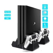 Для sony PS4/PS4 Slim/PS4 PRO host PS4 ручка вертикальная подставка с охлаждающим вентилятором кулер двойной контроллер зарядное устройство зарядная станция