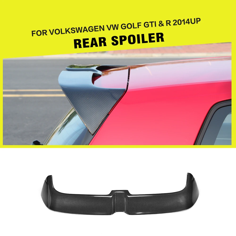 Carbon Fiber / FRP Rear Trunk Roof Spoiler Window Wing Lip for Volkswagen VW Golf 7 VII MK7 GTI R Hatchblack 2014 - 2017 Carbon Fiber / FRP Rear Trunk Roof Spoiler Window Wing Lip for Volkswagen VW Golf 7 VII MK7 GTI R Hatchblack 2014 - 2017