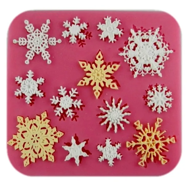 3D-Christmas-snowflake-shape-silicone-cake-mold-fondant-tool-chocolate-bakeware-mould-Sugarcraft-Decoration-Diy-Tool