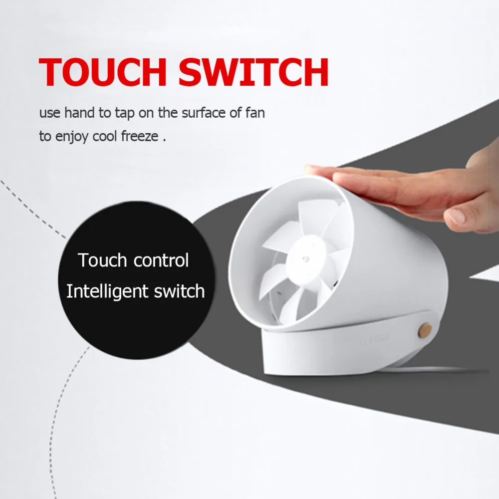 Ceny Oryginalny Xiaomi VH przenośny mini wentylator Ventiladors USB Mijia wentylator Ultra cichy inteligentny dotykowy letni Cooler podwójny liść wiatrak biurowy