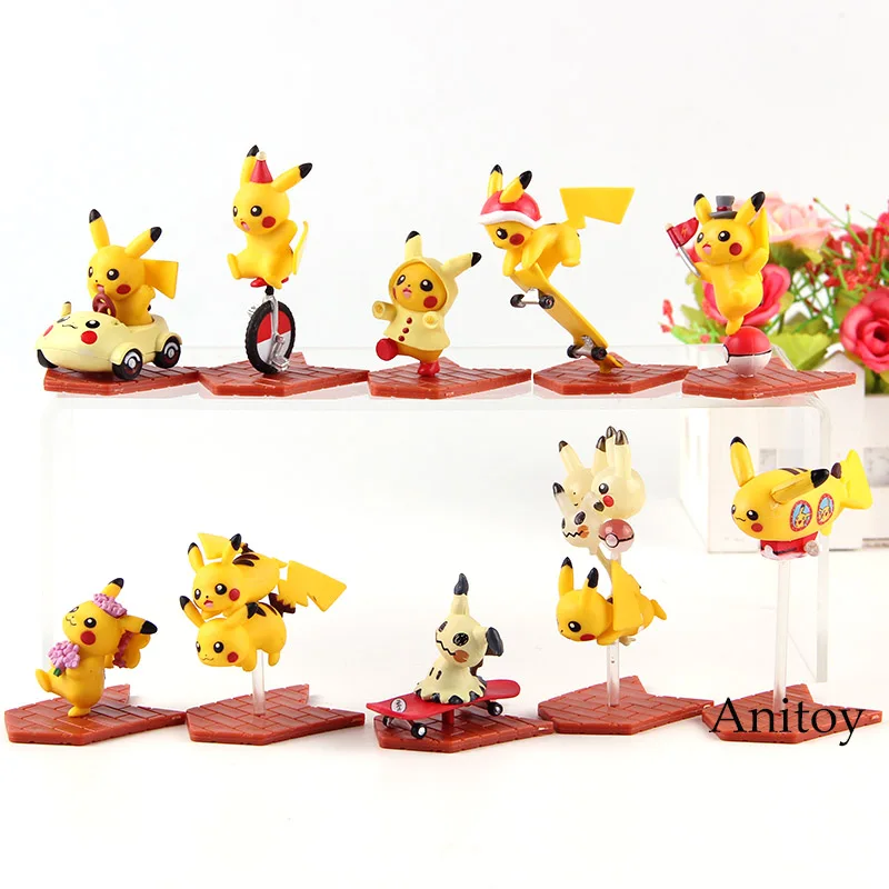

Kawaii Mimikyu Action Figure PVC Collection Model Toys for Kids 10pcs/set
