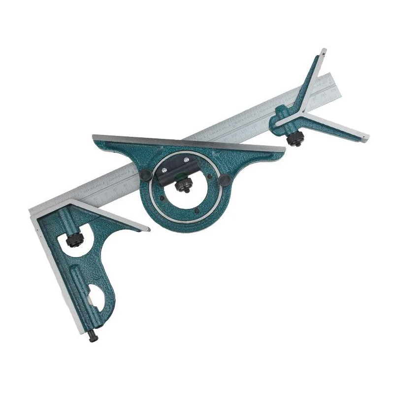 US $25.45 180 Degree Carpenter Tool Combination Square Ruler Protractor MultiFunction Angle Ruler With Horizontal Bubble Measurement Tool