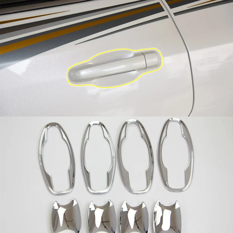 

Car Accessories Exterior Decoration ABS Chrome Side Door Handle Bowl Cover Trims For Toyota Land Cruiser 2016 Car Styling