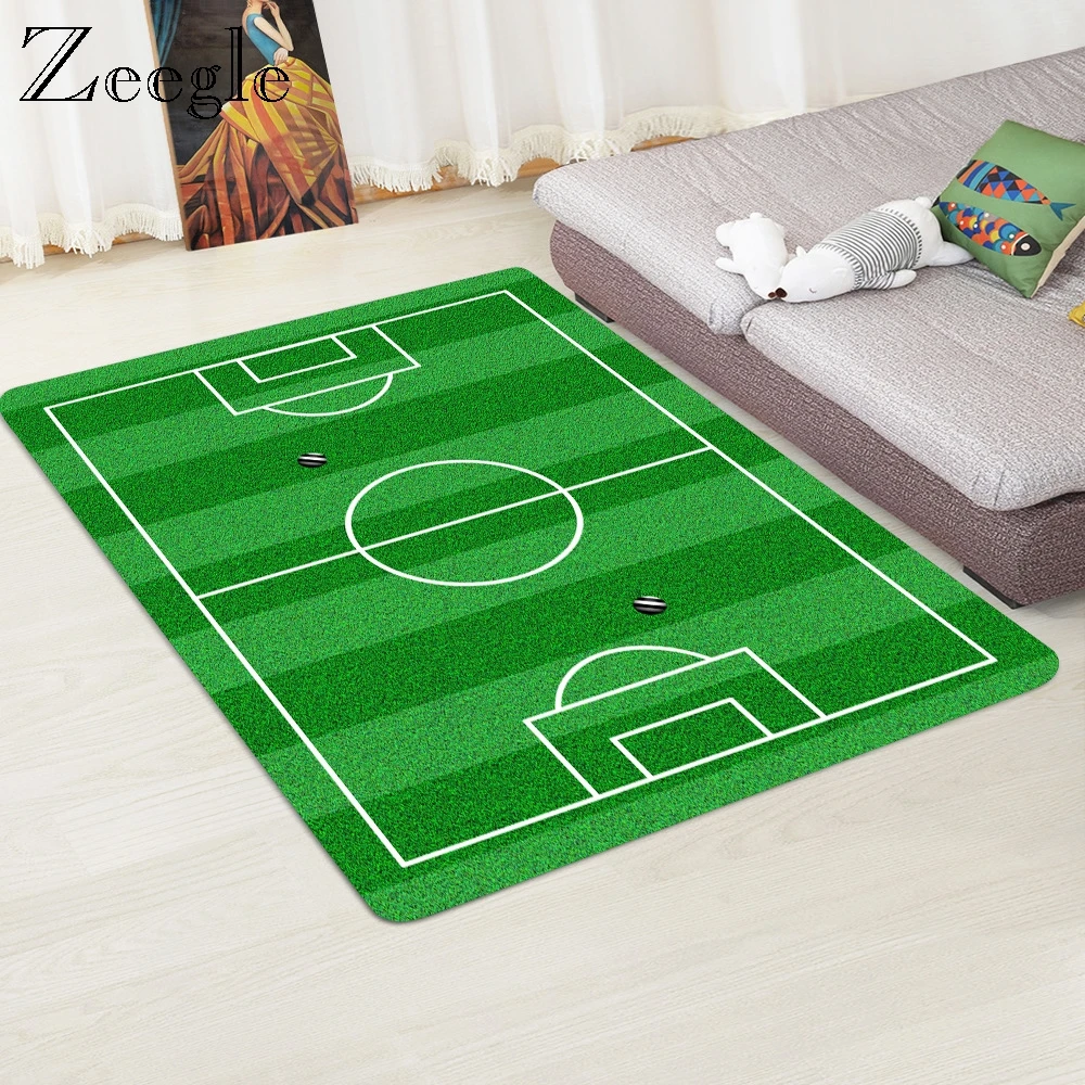 

Modern Carpet 3D Football Area Carpet Rugs Flannel Rug Memory Foam Carpet Boys Kids Play Crawl Mat Big Carpets for Living Room