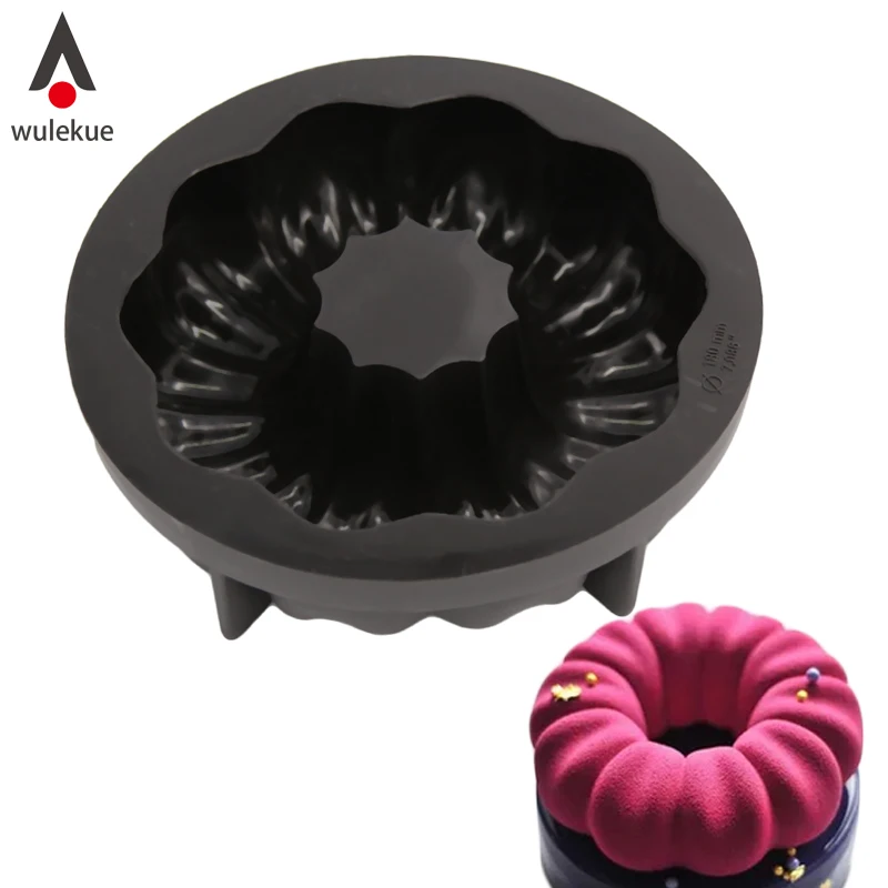 

Wulekue 1PCS Petalage Ring Type Chiffon Silicone Moulds For Cake Decorations DIY Mousse Ice Creams Chocolates Breads