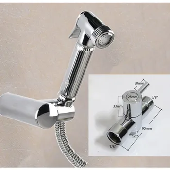 

Brass Toilet Bidet Sprayer Spray Shattaf Douche Kit Jet Brass 7/8"T-Adapter Toilet Seat Bidet Hand Held Bidet Spray
