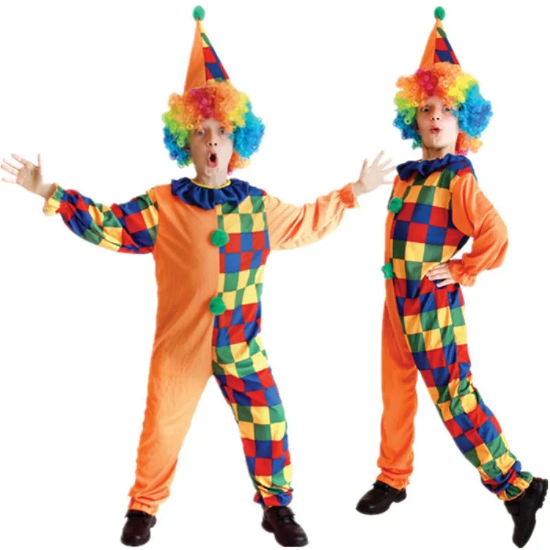 

Free Shipping Cute Kids Clown Costumes Halloween Christmas Carnival Masquerade Party Boys Fancy Dress Children Cosplay Clothes