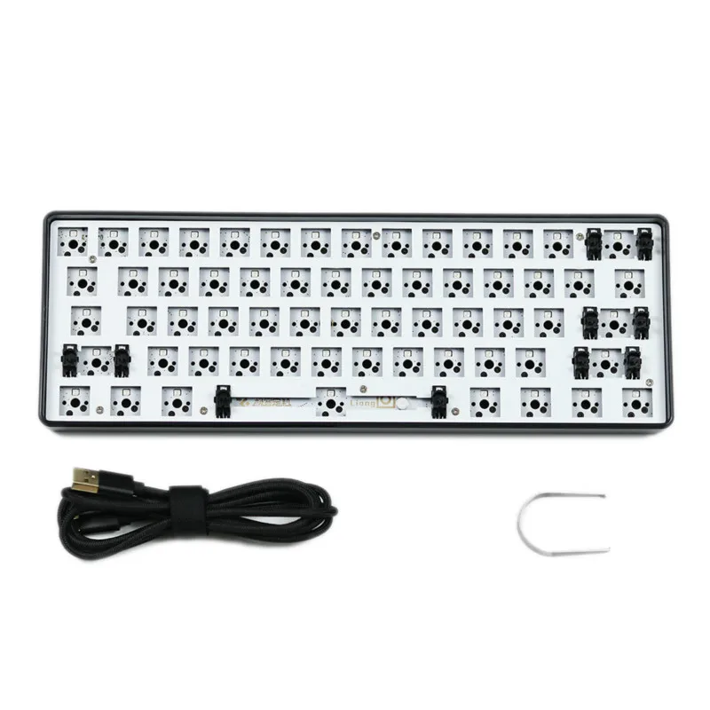 GK61(того же бренда GK64) механическая клавиатура DIY Kit Горячая замена независимый драйвер Tyce-c интерфейс GH60 RGB