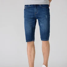 Benevolent обезьянка джинсовые шорты мужские дубления с красным ухом с красным краем хлопок мягкие и удобные подходят более чем пять точек тонкий карман