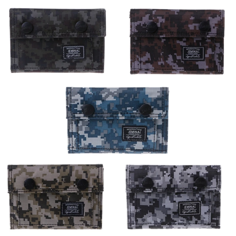 

New Fashion Men's Canvas Clutch Wallet Camouflage ID Bifold Credit Card Holder Purse Mesh Pocket Card Money Cash Organizer