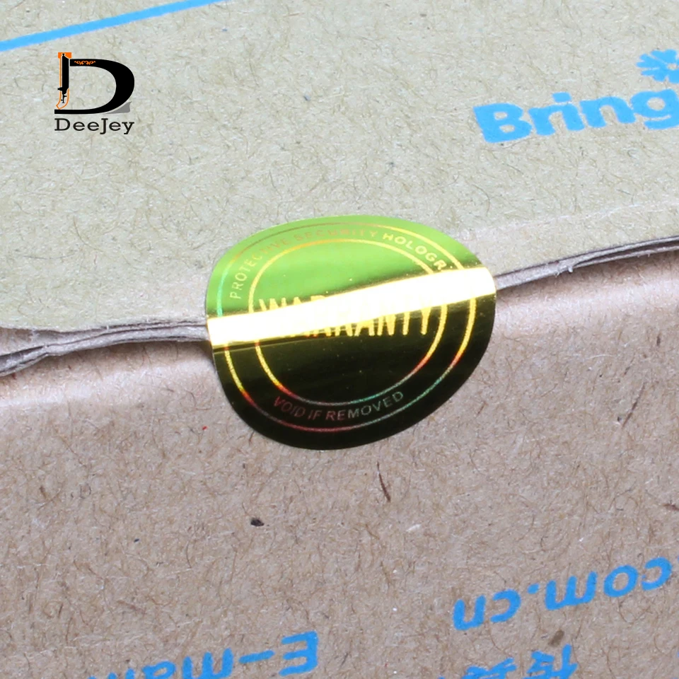 Золотые блестки для ногтей гарантия наклейки деформируемые наклейки защитная голограмма Уплотнительная наклейка Круглый 15 мм 1000 шт в партии