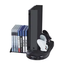 Multi-function Rack Charger Stand For XBOX ONE X Video Game Console with Cooling Fan and 3 USB Port Charger Game Disk Storage