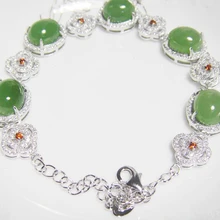 Настоящая цепь из халцедона браслет натуральный халцедон серебро 925 пробы 1.5ct* 5 шт драгоценные камни#16030113