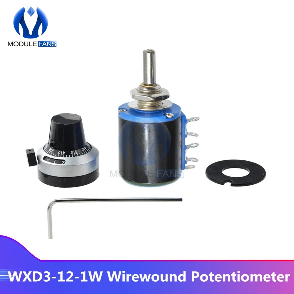 

Wirewound Potentiometer Resistance 100R 200R 470R 1K 2.2K 4.7K 10K 22K 47K Ohm Precision Dial Potentiometer Knob