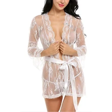 Сексуальное женское нижнее белье, сексуальное женское белье для сна, ночное платье, кружевное нижнее белье, сексуальная одежда, 2 шт., трусики-стринги, эротическое Прозрачное платье