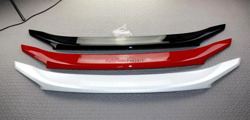 For Honda Civic 10th Gen 4dr Sedan 2016 2017 plastic Black red white Rear Boot Trunk Spoiler Wing Cover For Honda Civic 10th Gen 4dr Sedan 2016 2017 plastic Black red white Rear Boot Trunk Spoiler Wing Cover