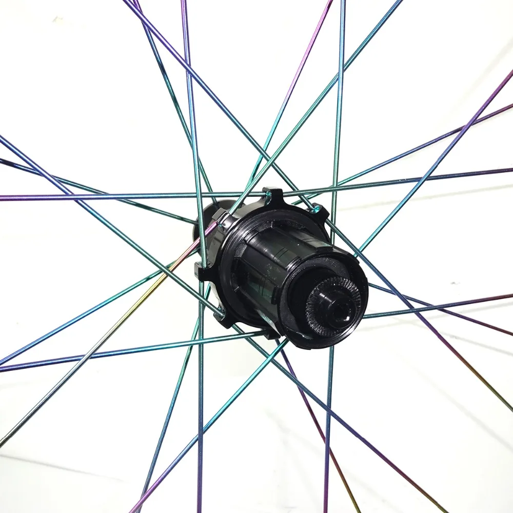 7-tiger углеродное волокно 38 мм клинчер диски 50 мм дорожный велосипед колеса с титановыми спицами 700c колесные колеса вытянутые по оси спицы cn соски