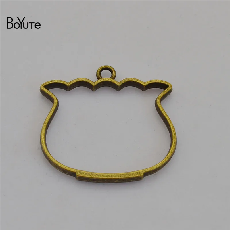 BoYuTe (5 PiecesLot) Metal Alloy GourdAppleFan Pendant Blanks Tray Bezel DIY Hand Made Jewelry Accessories Wholesale (3)