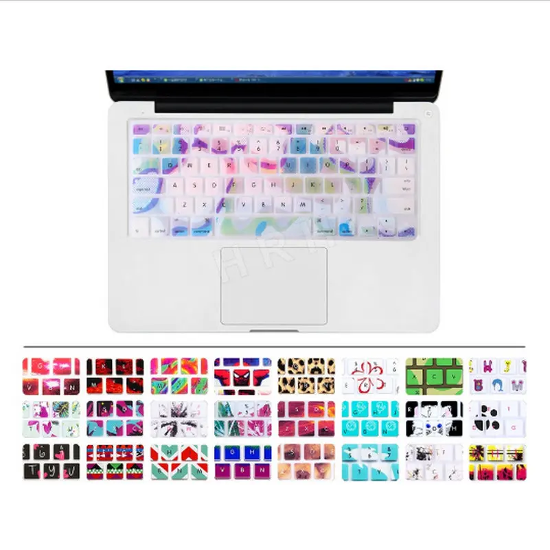 

Silicone Rainbow Keyboard Cover Marble Pattern Keypad Skin Protector for Apple Macbook Pro 13 15 17 Air 13 Retina 13 US layout