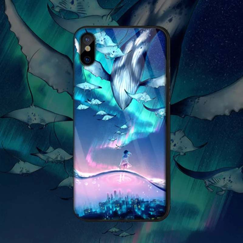Новый Для iphone XS мобильный чехол для телефона закаленное стекло Жесткий Чехол