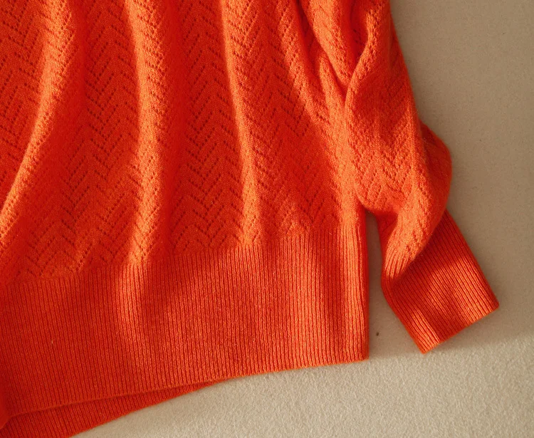 Новинка, скидка, кашемировый женский свитер s, чистый кашемир, Женский оранжевый свитер, Однотонный свитер с круглым вырезом, свитер из козьего кашемира, пуловер