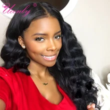 UEENLY 13x4 Anteriore Del Merletto Parrucche Dei Capelli Umani Pre Colto Per Le Donne Nere Remy Brasiliano Allentata Dell'onda Profonda Del Merletto parrucca anteriore Con I Capelli Del Bambino