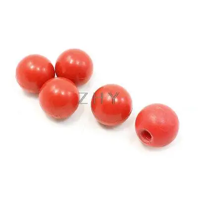 

5 Pcs Red Plastic Solid Ball Knobs 10mm Bore for Machine Tool Lever Joystick