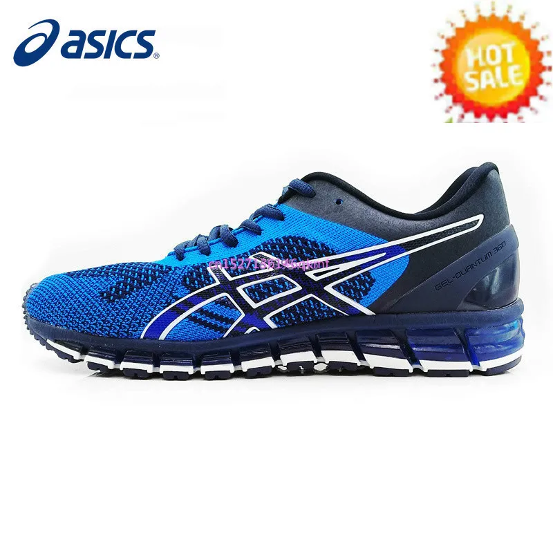 Pаспродажа Оригинальные ASICS GEL QUANTUM 360 KNIT Мужские устойчивые кроссовки для бега ASICS спортивные кроссовки для улицы дышащие удобные горячая распродажа