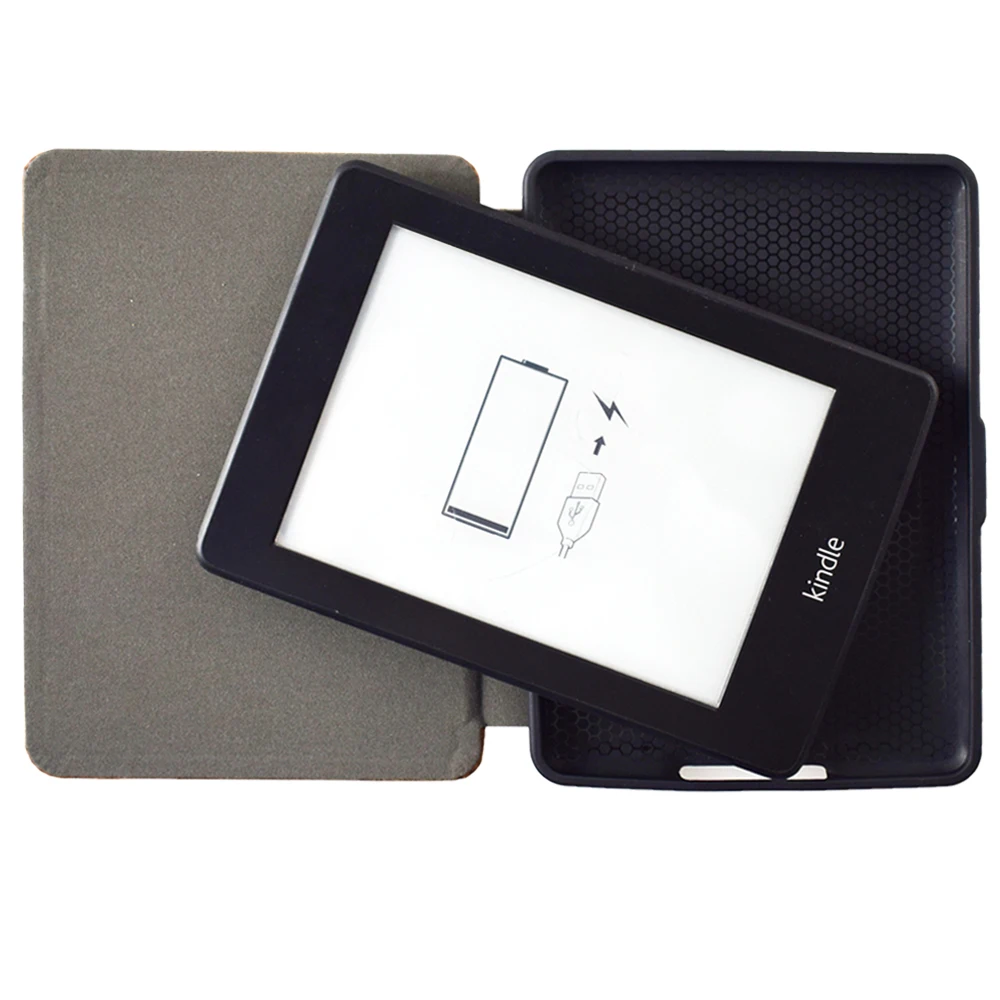 Высококачественный кожаный ТПУ силиконовый чехол для Kindle Paperwhite 1 2 3 Модель ey21 электронная книга читалка