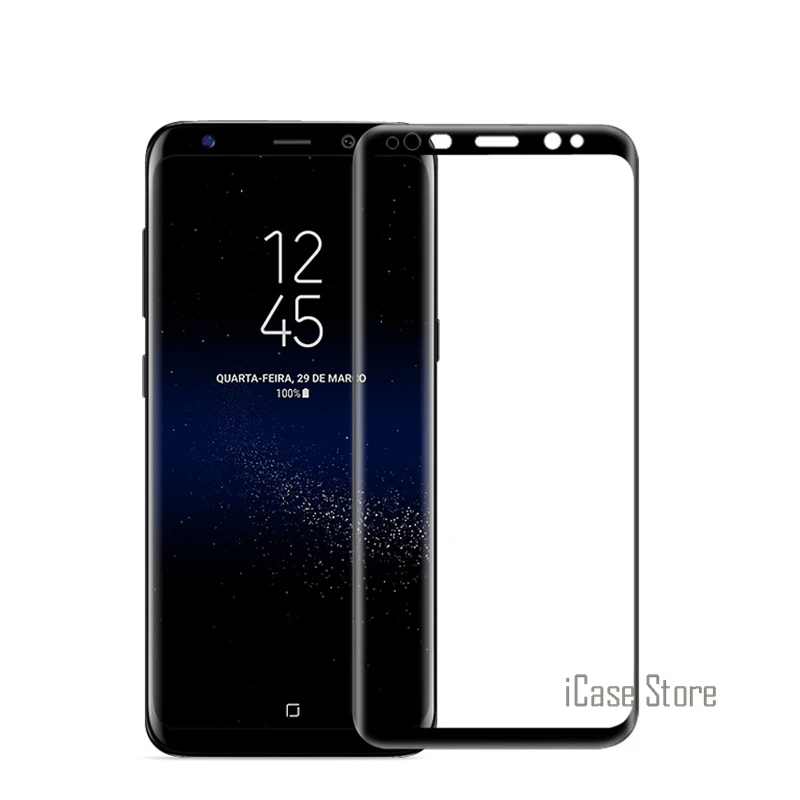 Цвет криволинейной поверхности полное покрытие закаленное Стекло для Samsung Galaxy S8