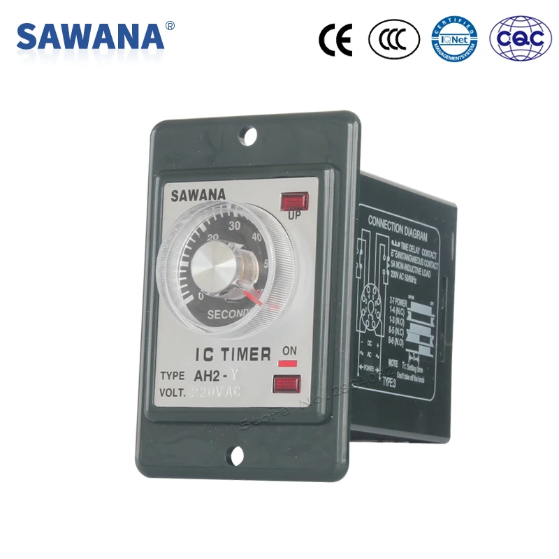 timer relay variable AC220V 380V 110V DC24V AH2 Y SPDT time relay 8
