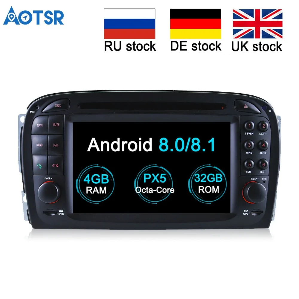 

Android 8.0 Car GPS Navigation Car radio DVD player Headunit For Mercedes Benz SL R230 SL500 2001-2007 multimedia Satnav