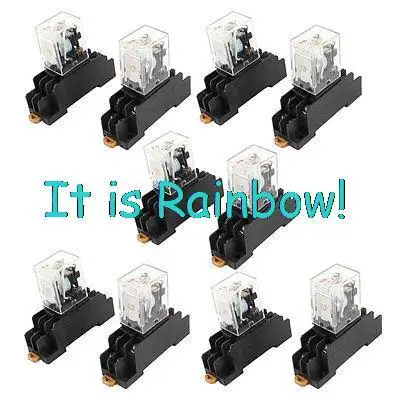 

Free Shipping AC 110/120V Coil DPDT 8 Pin Green LED General Purpose Power Relay w Socket