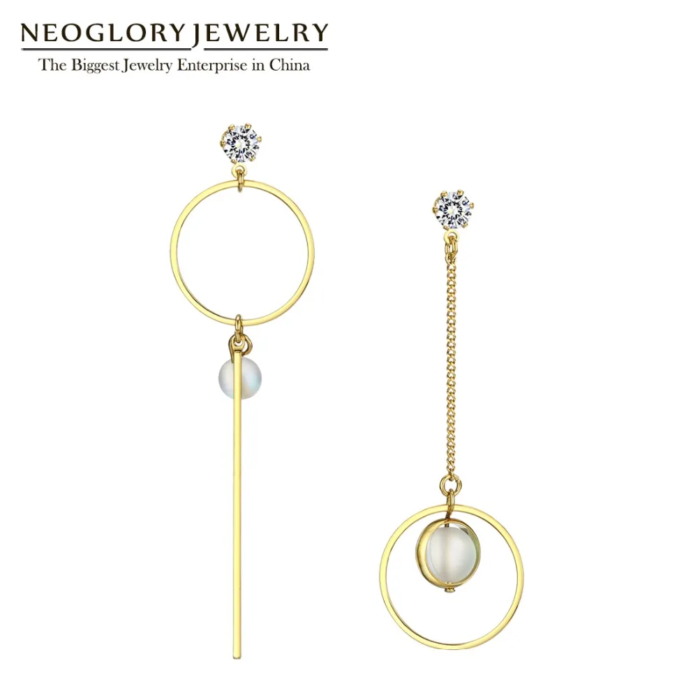 Серьги подвески Neoglory серьги капельки из натурального камня длинное модные