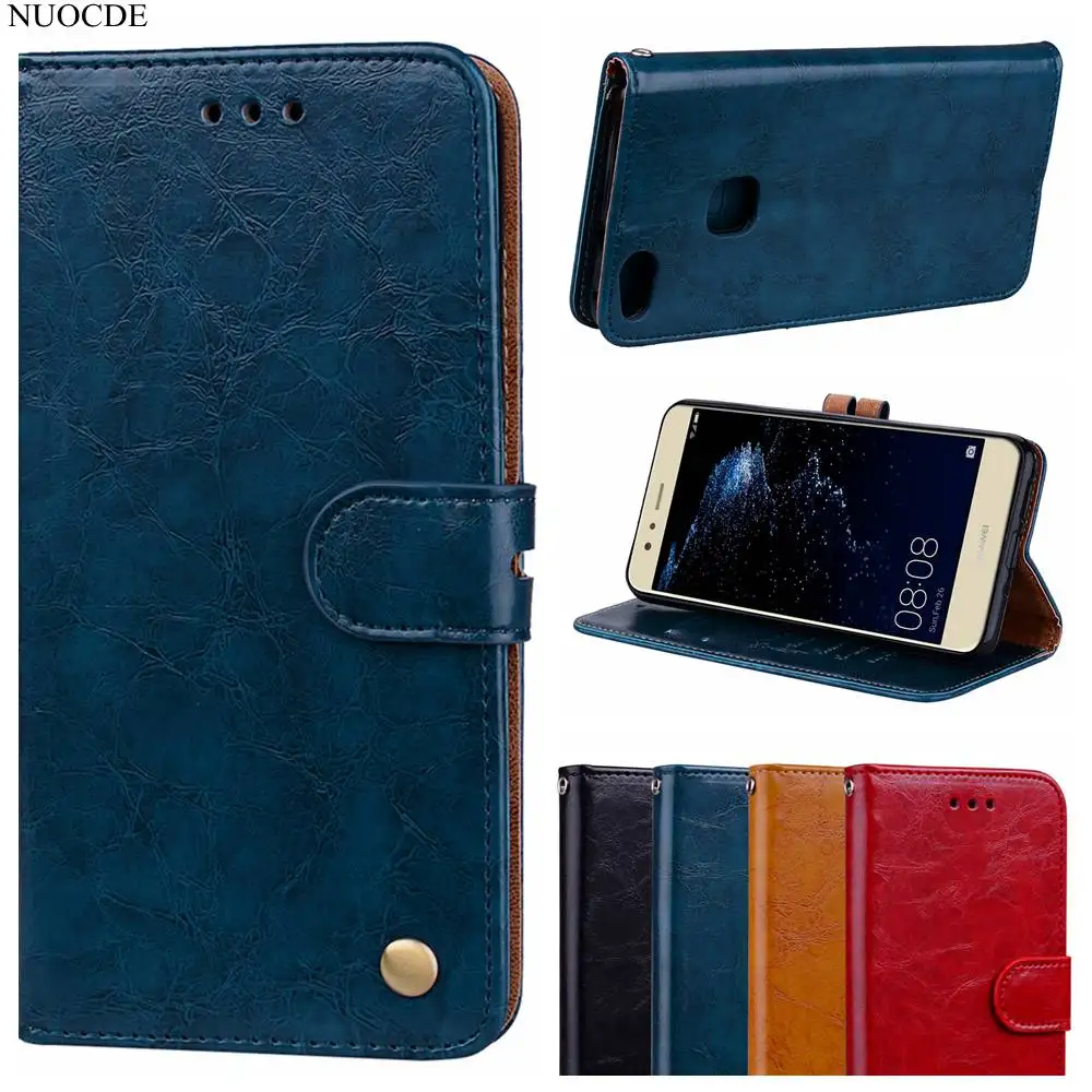 

For Huawei P10 lite Case P10 Lite Cover Retro PU Leather Flip Walle Card Holder Phone Coque For Huawei P10 Lite Business Cover