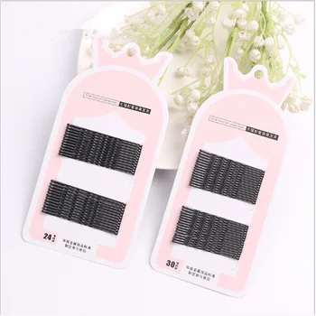 

24/30Pcs Invisible Black Hair Clips Flat Top Bobby Pins Wave Curve Hair Grips Salon Barrette Hairpin Hair Accessories