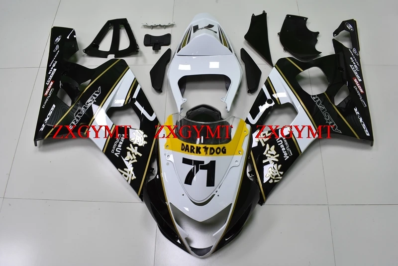 

Full Body Kits for GSXR 600 2004 - 2005 K4 Fairings GSXR 600 04 Black White Fairings GSXR750 2005