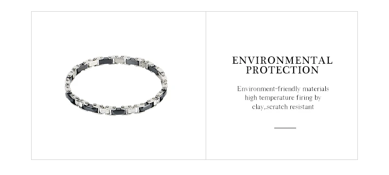 Элегантный классический черный белый керамический браслет для женщин, серебряные браслеты с кристаллами для мужчин и женщин, ювелирные изделия на годовщину, подарки, новинка