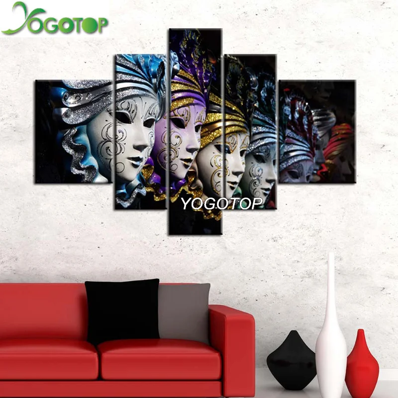 

YOGOTOP DIY Diamond Painting Cross Stitch Kits Full Diamond Embroidery 5D Diamond Mosaic Home Decor mask Beauty 5pcs ML238