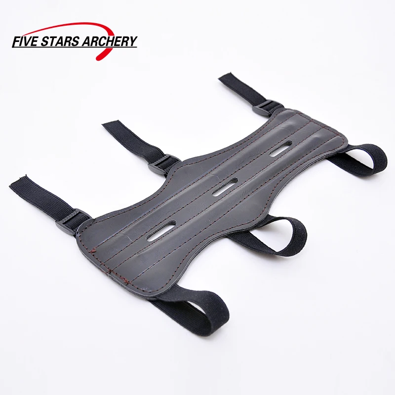 

High Quality Shooting Archery Arrow Leather 3 Strap Shooting Target Archery Arm Guard Protection Safe Strap Armband