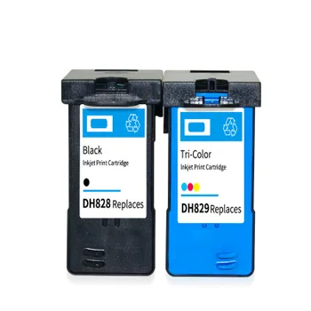 

Remanufactured for Dell 828 829 Ink Cartridge DH828 DH829 Inkjet for DELL All in One 830 966 968 968W Printer